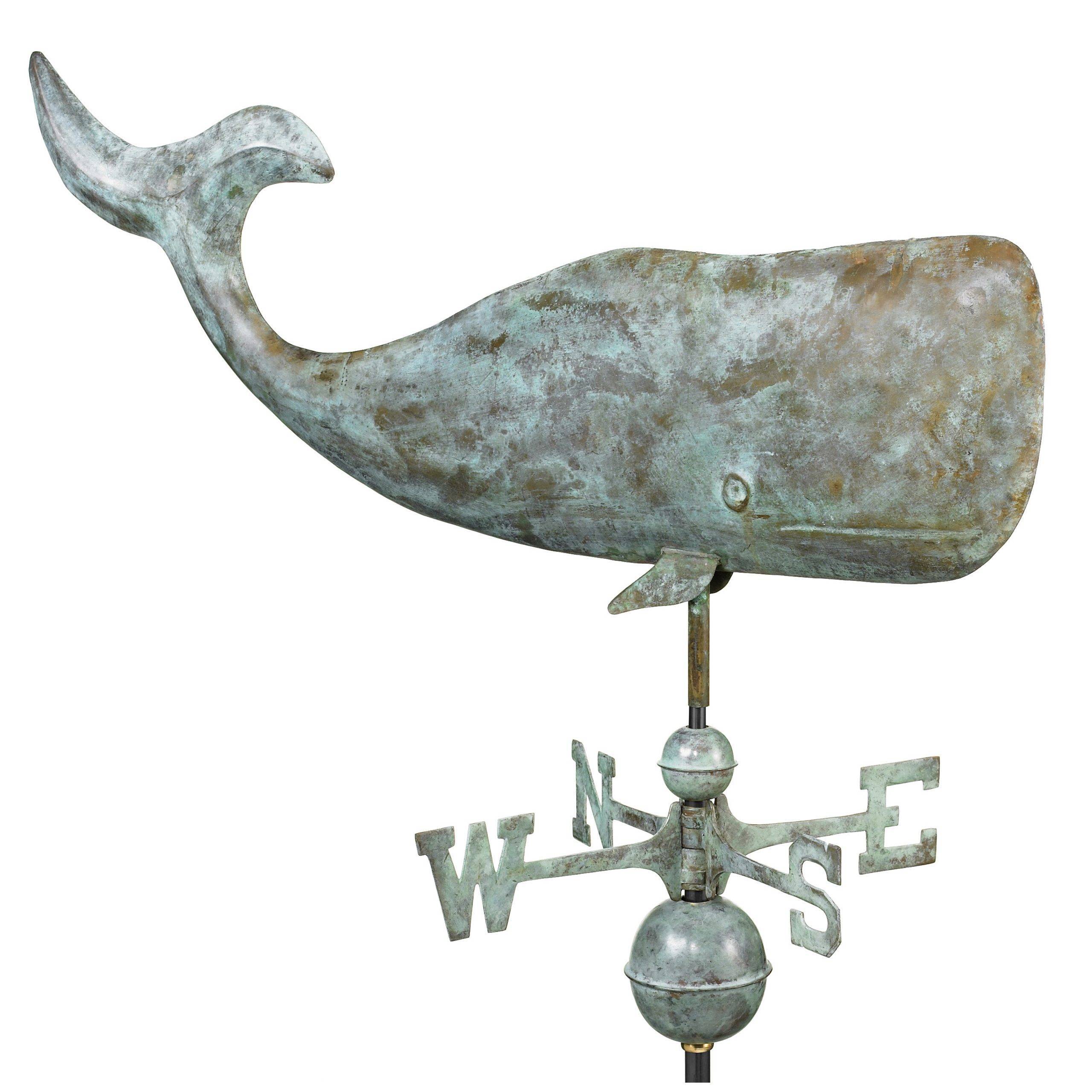 37" Whale Blue Verde Weathervane - Image 3