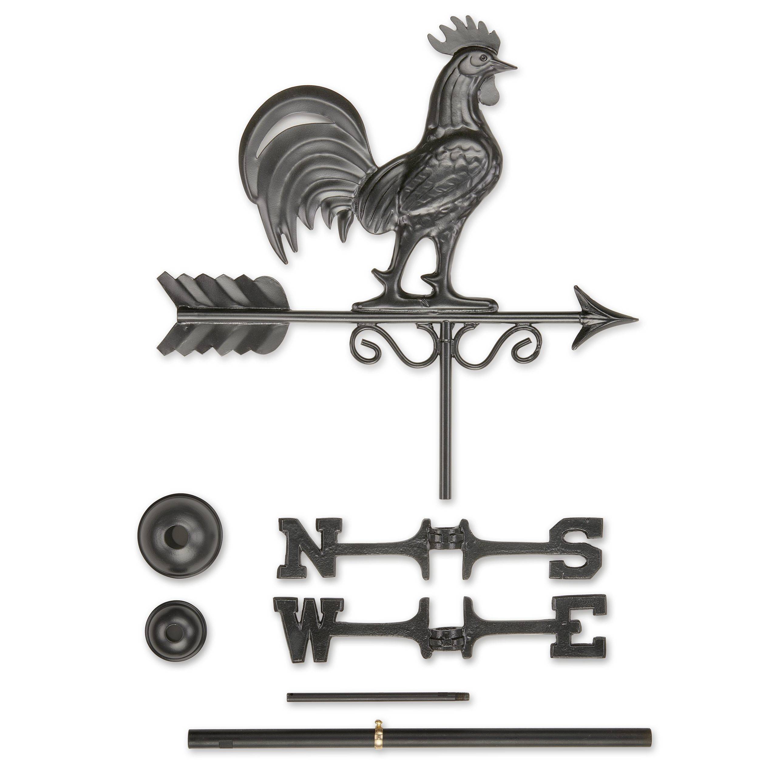 Bantam Rooster Aluminum Weathervane - Dark Zinc - Image 3