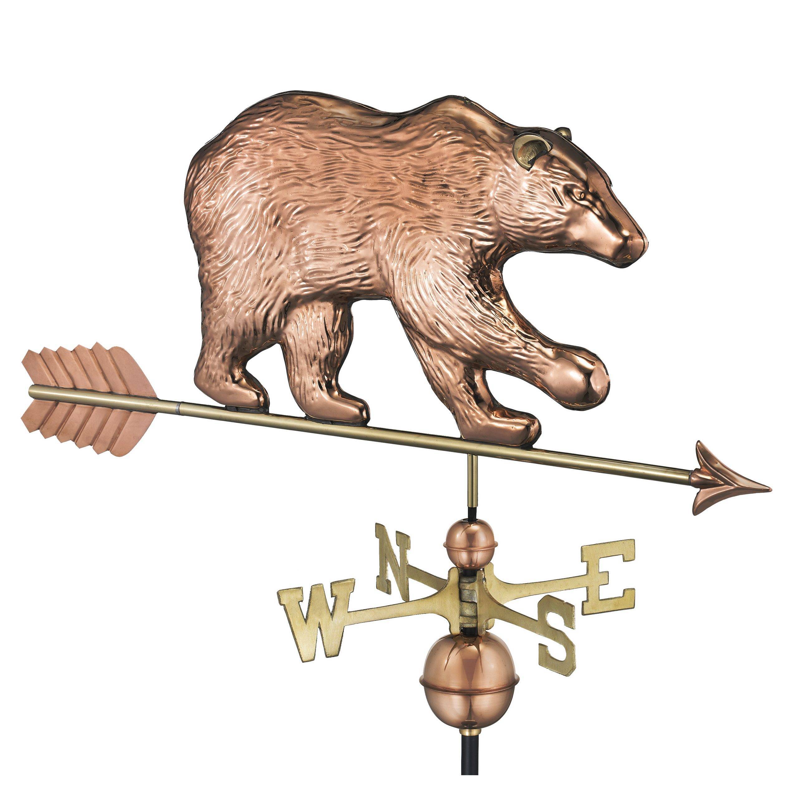 Bear with Arrow Polished Weathervane - Image 3