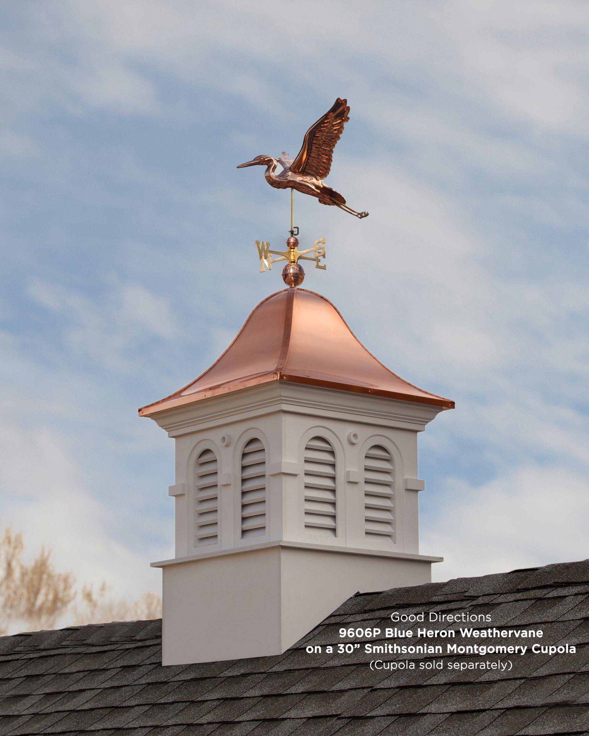 Blue Heron Polished Weathervane