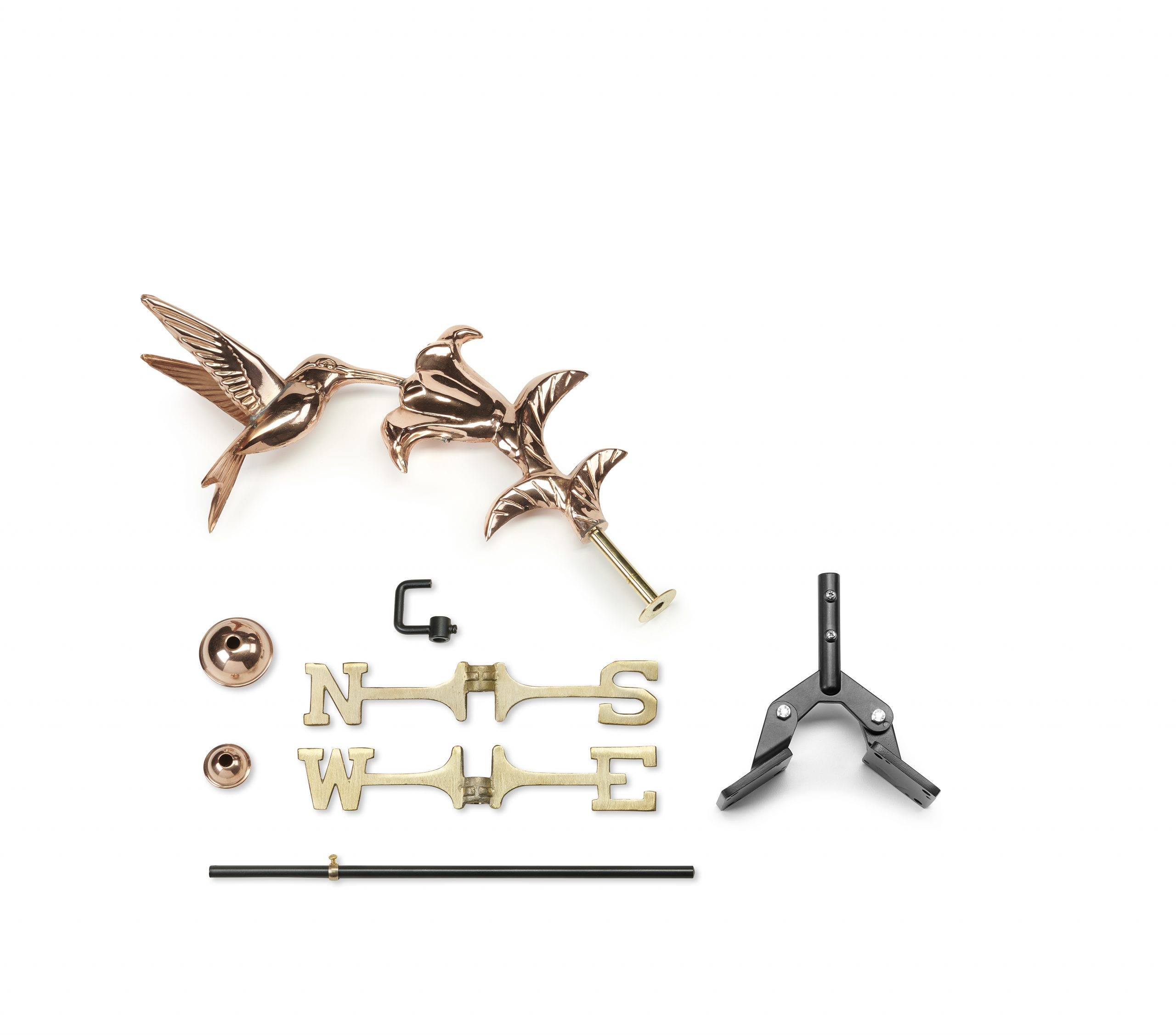 Cottage Hummingbird Polished Weathervane - Image 2
