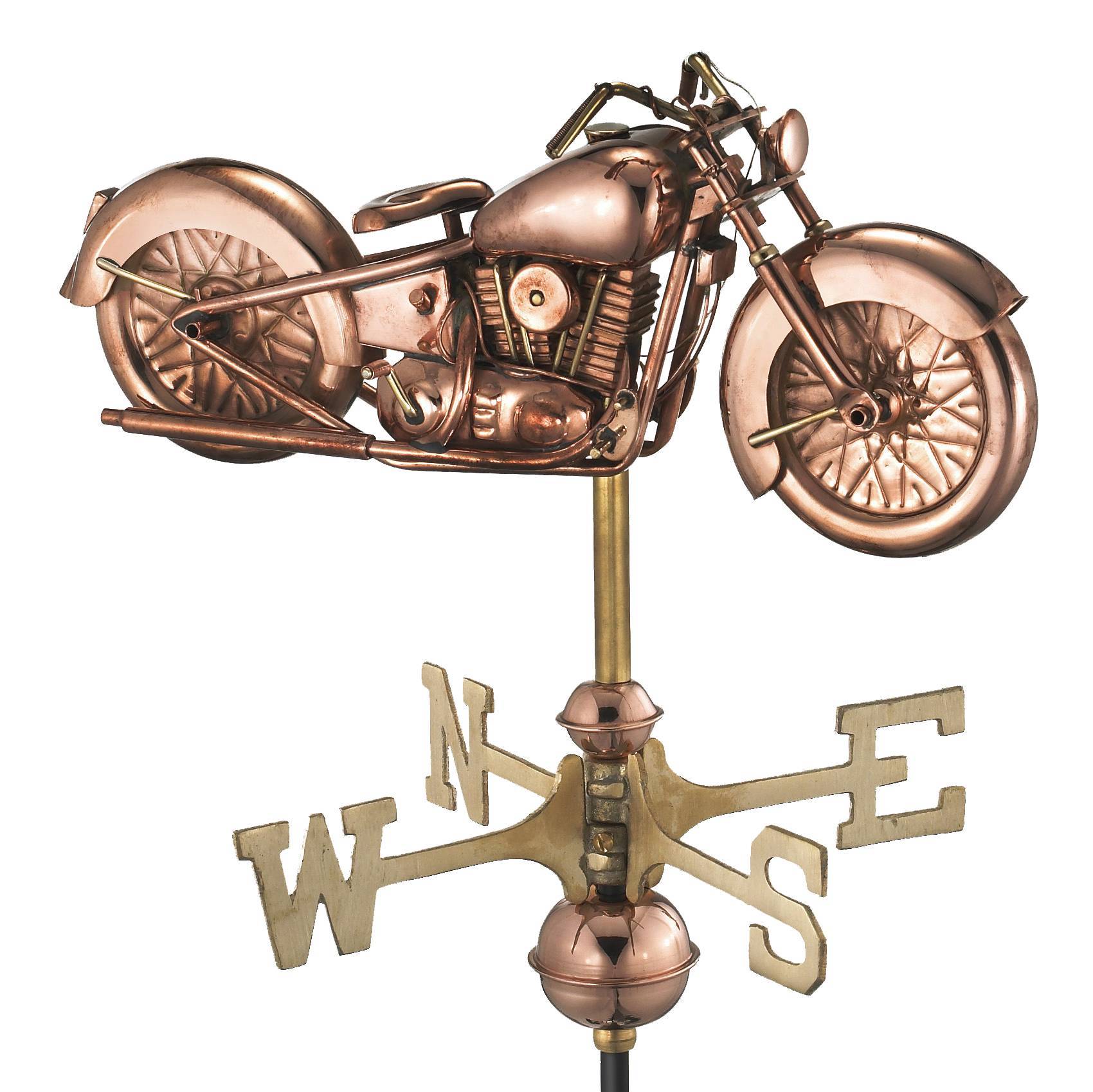 Cottage Motorcycle Polished Weathervane - Image 5