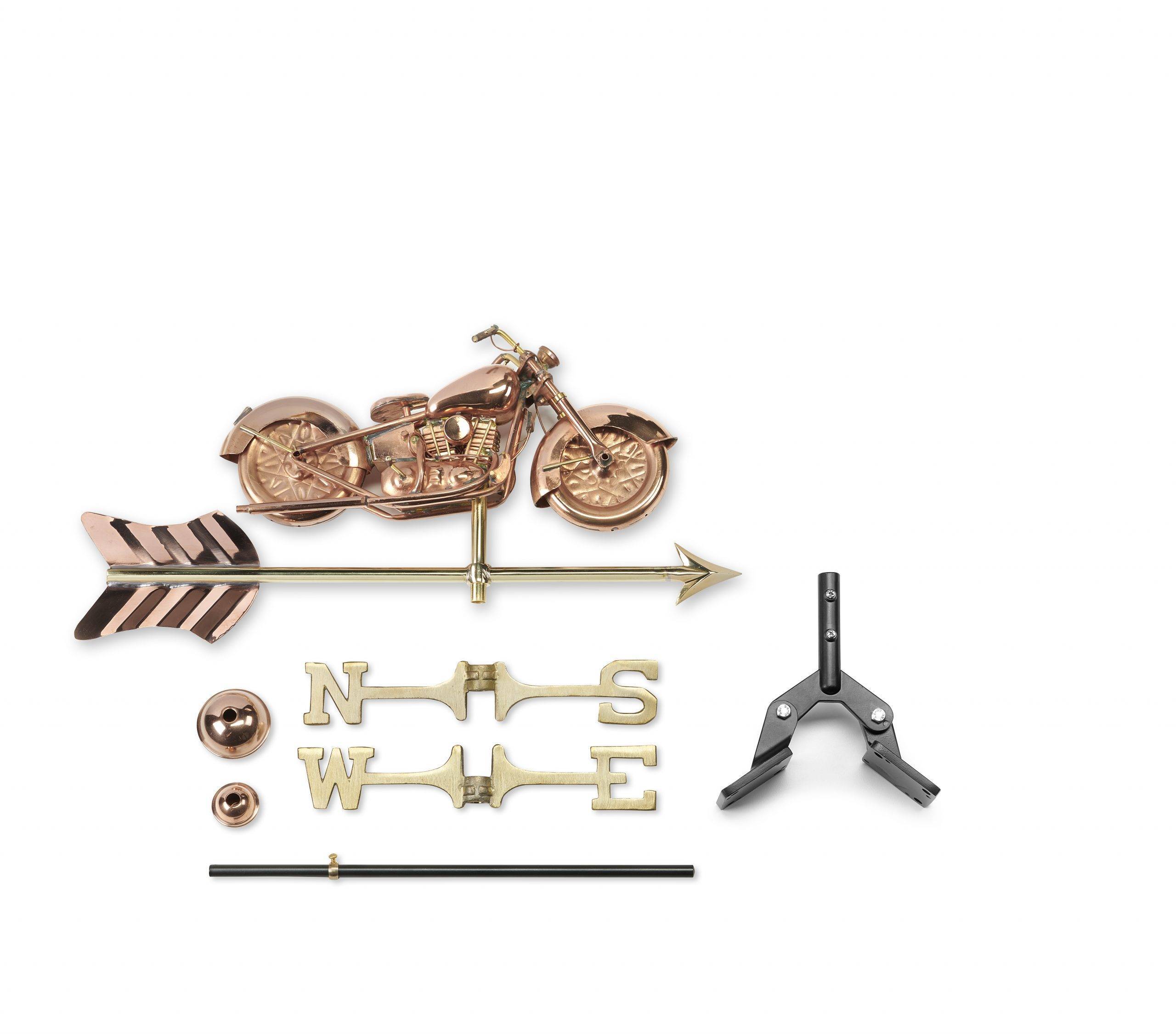 Cottage Motorcycle with Arrow Polished Weathervane - Image 2