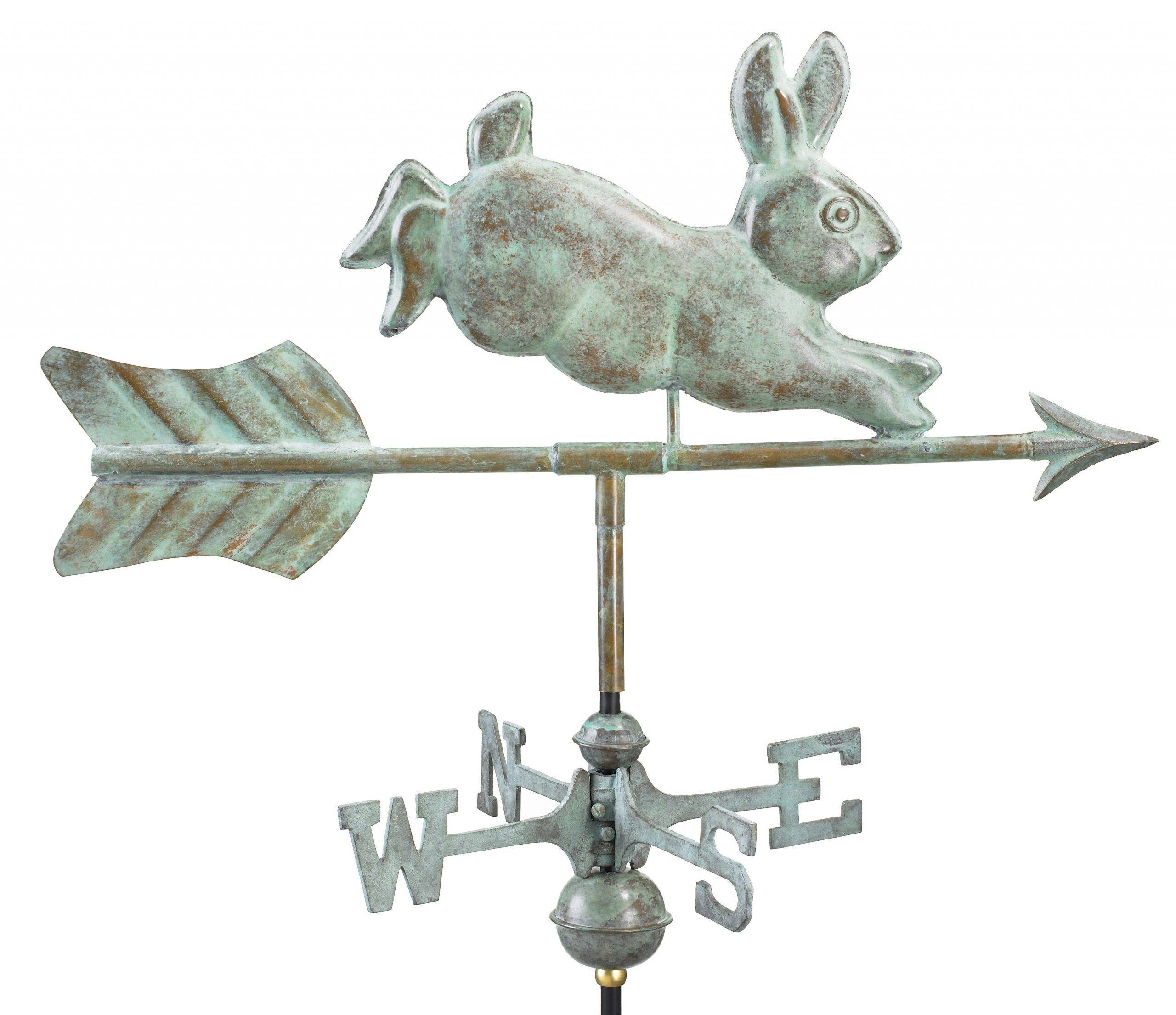 Cottage Rabbit Blue Verde Weathervane - Image 3