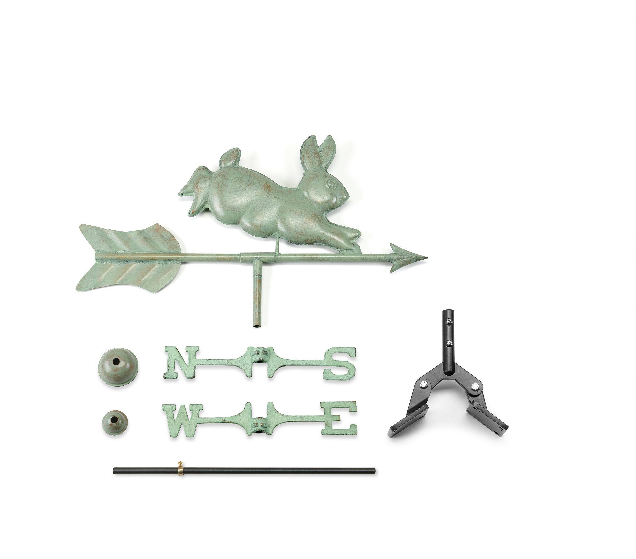 Cottage Rabbit Blue Verde Weathervane - Image 2