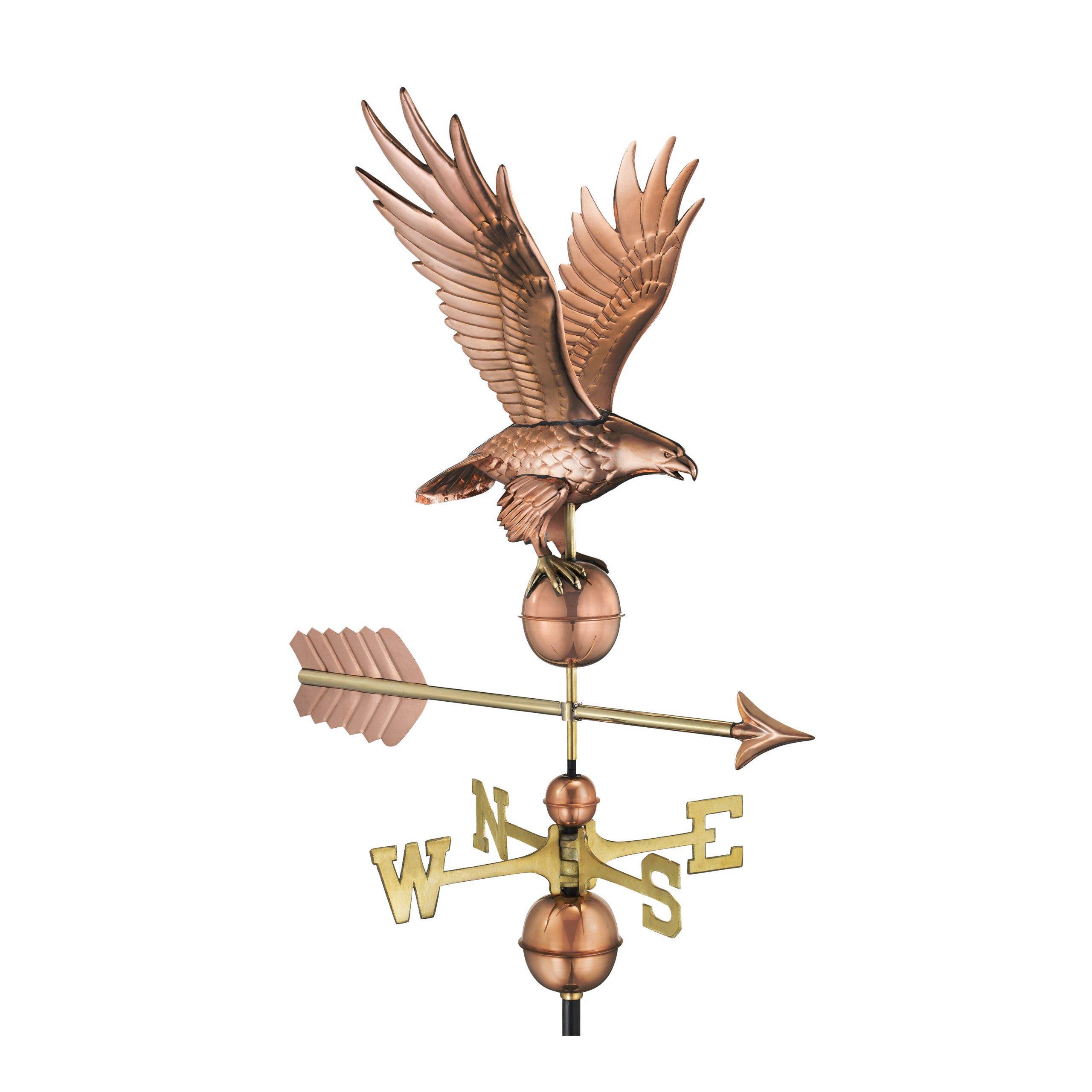 Freedom Eagle Polished Copper Weathervane - Image 3