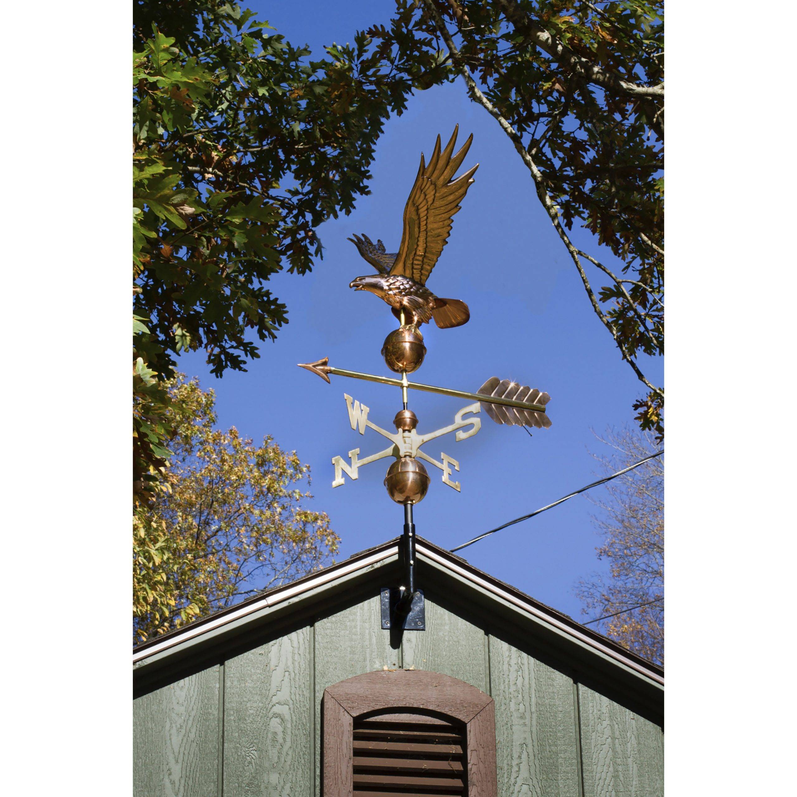 Freedom Eagle Polished Copper Weathervane - Image 4