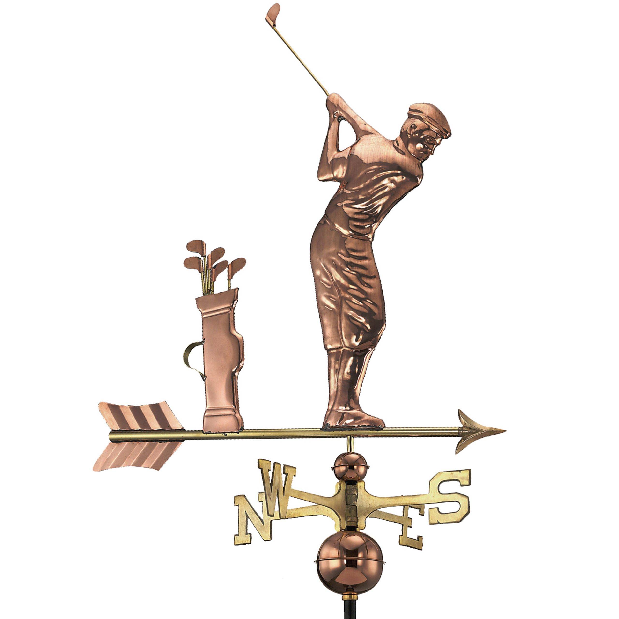 Golfer Polished Weathervane - Image 3