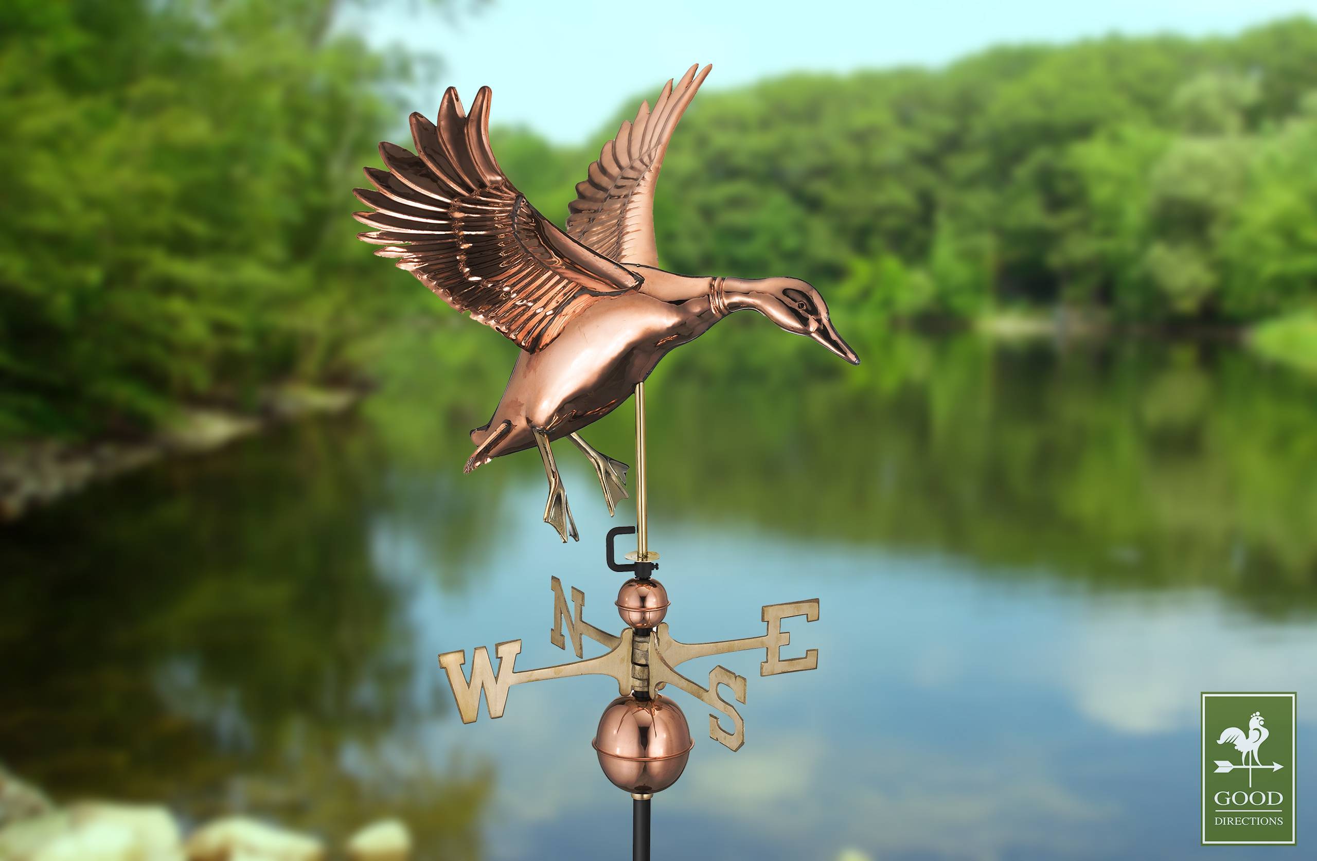 Landing Duck Polished Weathervane