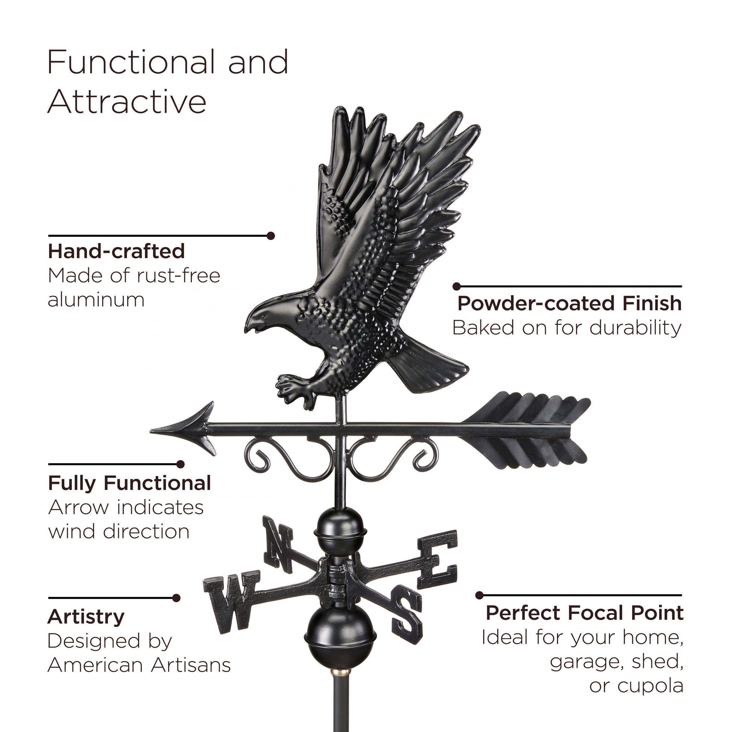 Majestic Eagle Aluminum Weathervane - Image 4