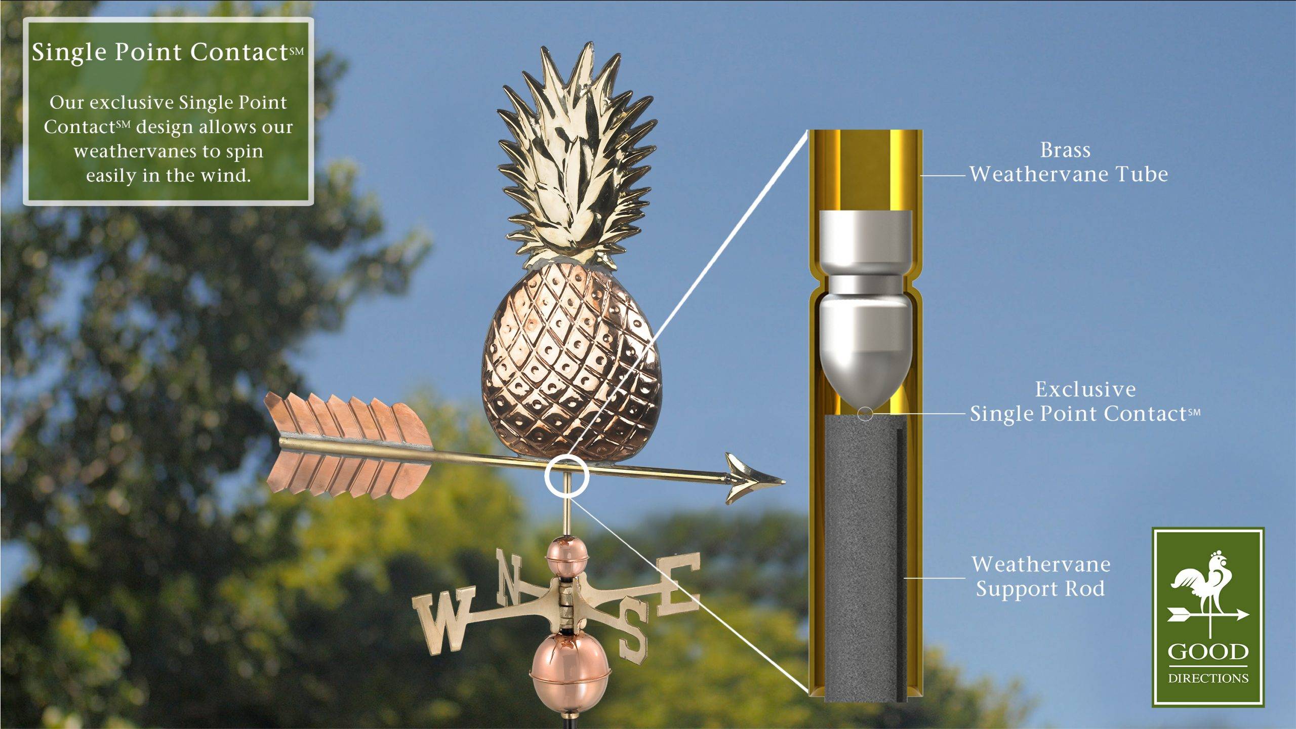 Pineapple Polished Weathervane - Image 2