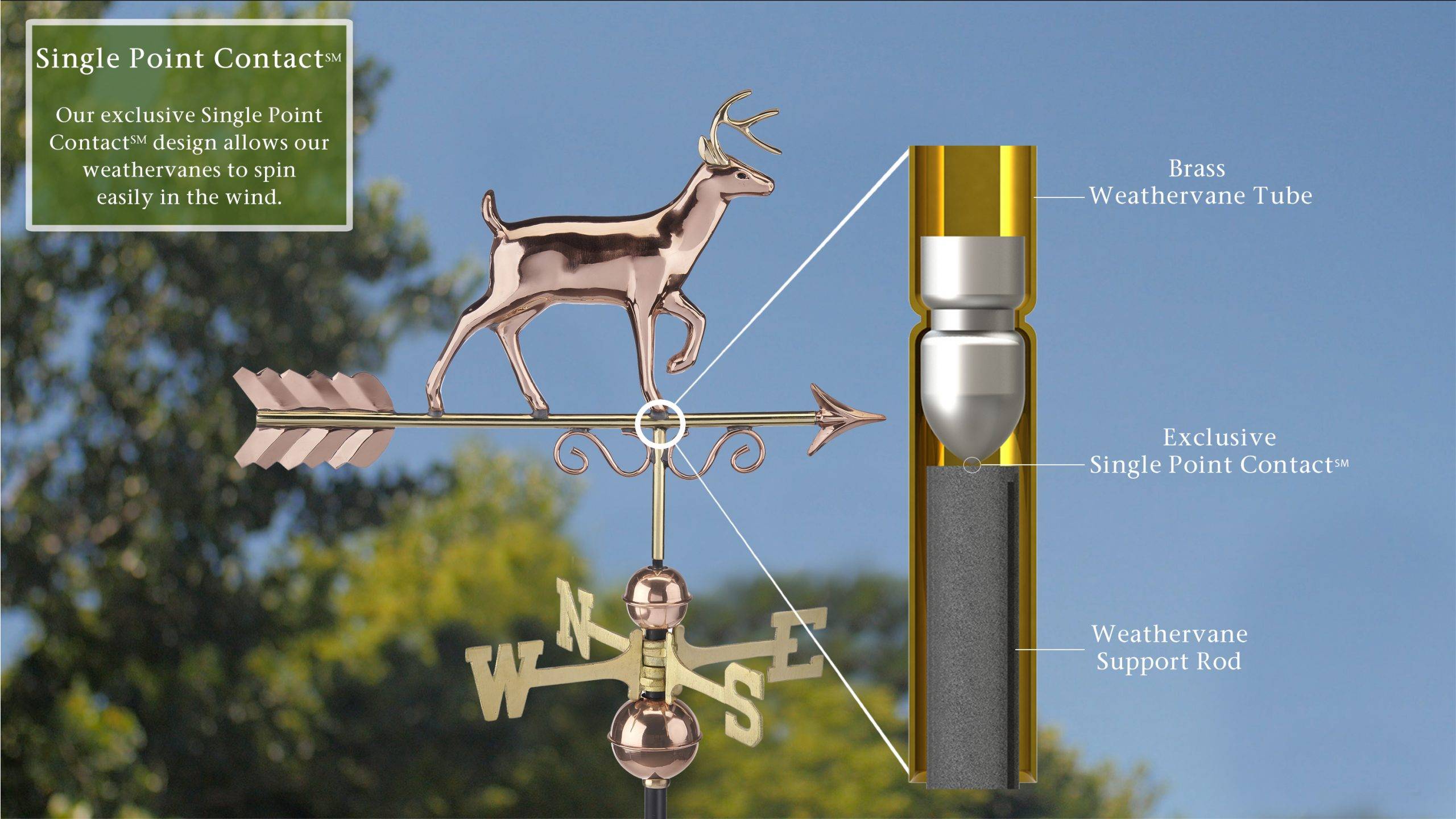 Proud Buck Polished Weathervane - Image 2