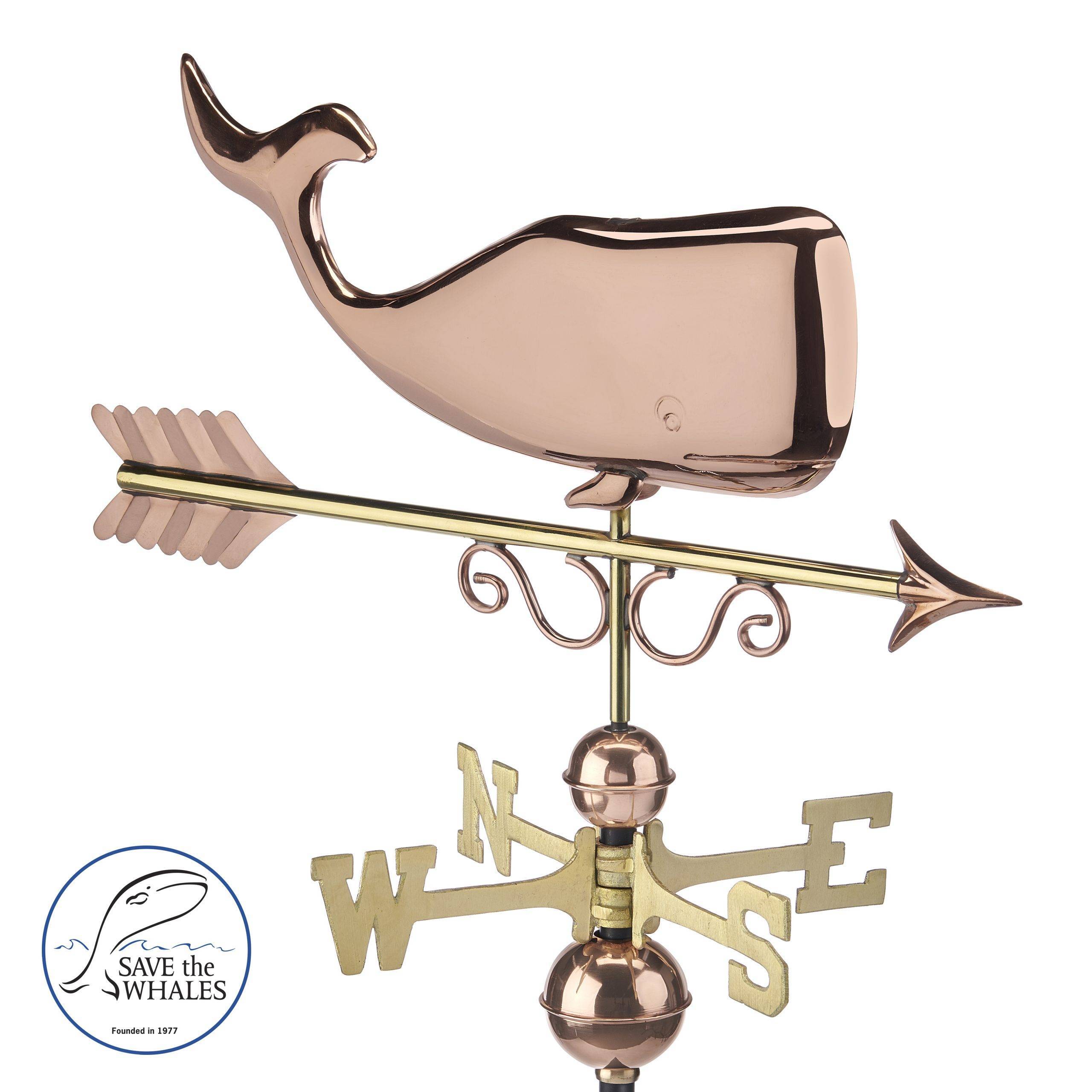 Save the Whales Polished Weathervane - Image 2