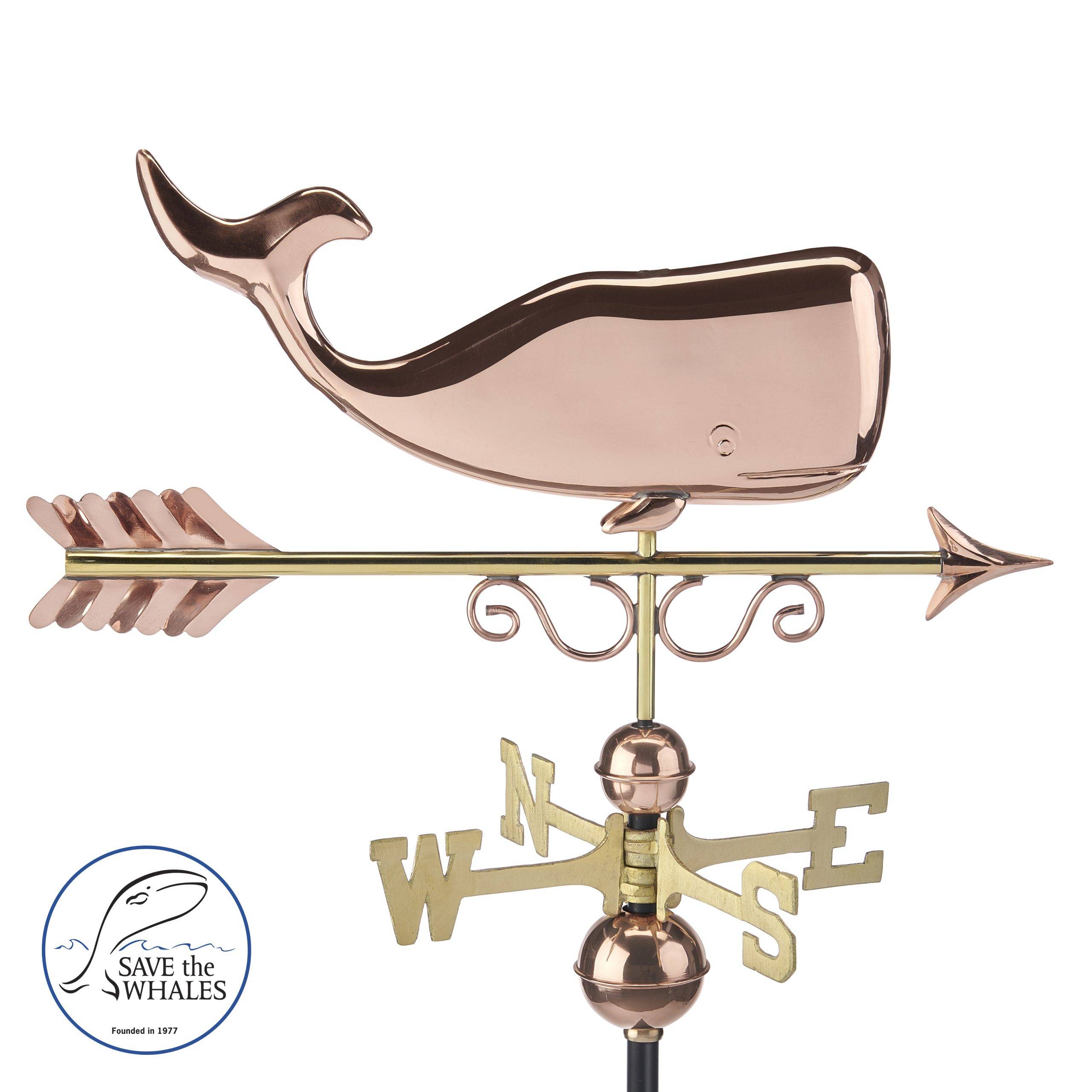 Save the Whales Polished Weathervane - Image 3