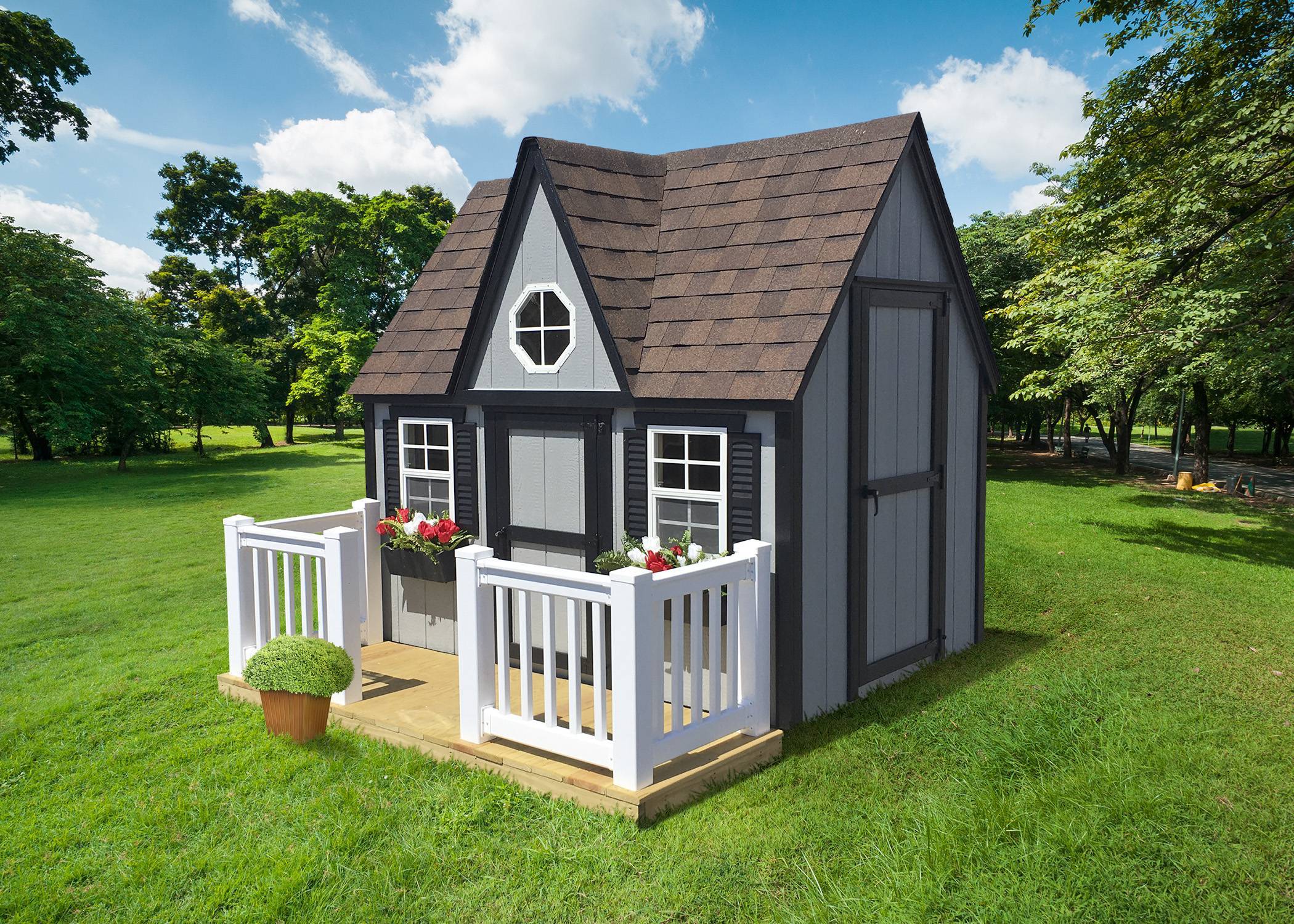 6 x 8 Gray Victorian Playhouse