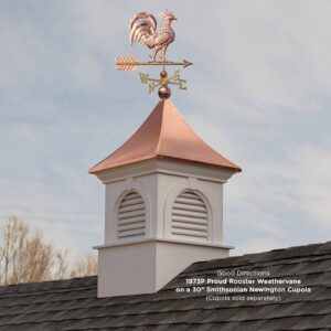Proud Rooster Weathervane Polished