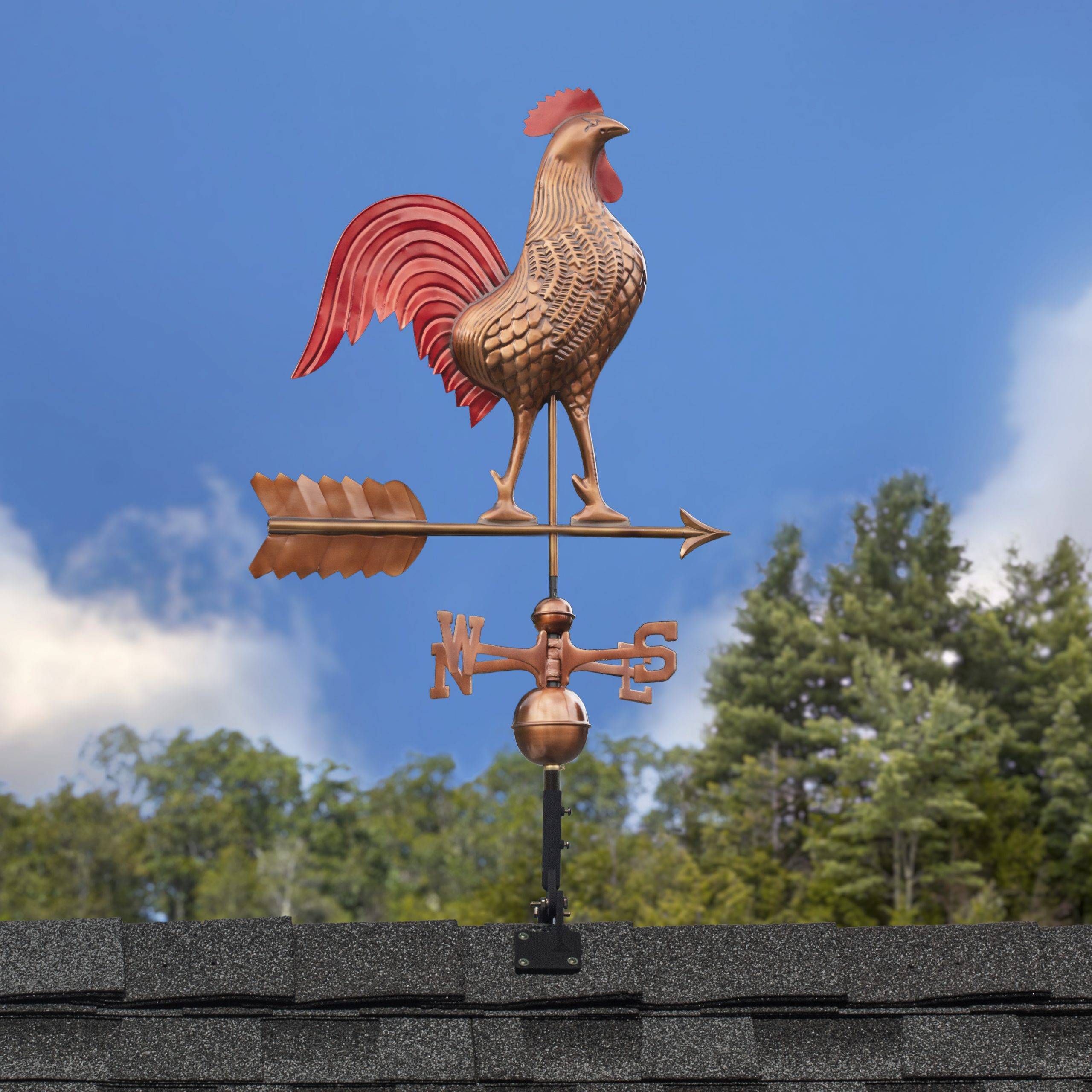 27" Rooster Weathervane with Red - Image 3