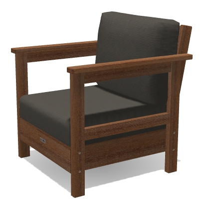 Deep Seat Patio Chair - Canvas Cole/ Antique - Image 2