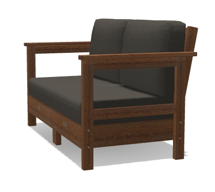 Deep Seat Patio Love Seat - Canvas Cole/ Antique - Image 2