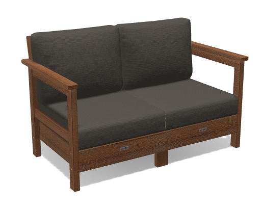 Deep Seat Patio Love Seat - Canvas Cole/ Antique - Image 3